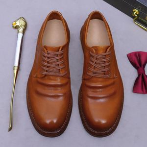 Zapatos de Diseñador de Lujo para Hombre, Rojos, Transpirables, Ligeros, con Cordones, de Cuero, para Fiestas - Product Image 6