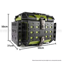 Boîte à bagages arrière pour moto en alliage d'aluminium 45L, style pliable, nouvelle génération, à dégagement rapide, étanche, anti-collision, pour les trajets quotidiens, fabriquée au Guangdong