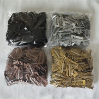 Pince à cheveux 36 mm en acier inoxydable pour Chunni et Dupatta, avec épingle de sûreté, 10 dents, fixation solide pour peigne et maintien des cheveux