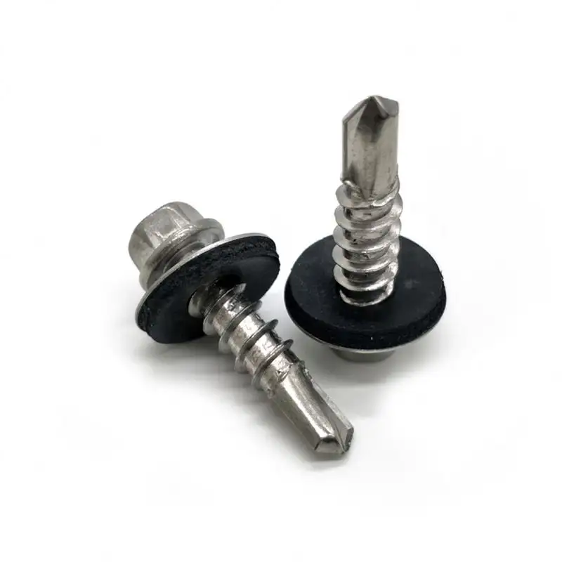 High quality galvanized hex head self drilling roofing screw with washer