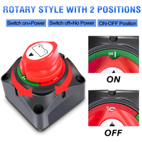 Saklar Baterai 275A 12V 48V Heavy Duty, Saklar Pemutus Daya Baterai Master, Isolator Pemutus Sambungan untuk Mobil, RV, Kapal Laut, Aktif/Tidak Aktif