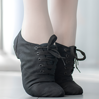 Chaussures de danse jazz ORCHID DANCE unisexes pour femmes et hommes, taille complète, toile noire, semelle extérieure en PVC souple, doublure en coton, talon bas, pas cher