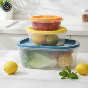 ホットセール PP製 密閉食品保存容器セット カラフルな蓋 冷凍庫対応 液漏れ防止 キッチンオーガナイザー ランチボックス 食事準備用 - Product Image 2