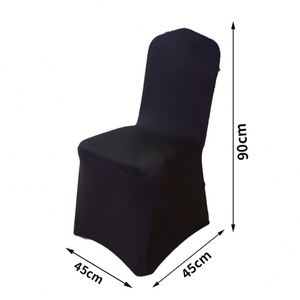 Fundas para Sillas de Boda, 100 Piezas, Tela de Poliéster Elástica, Fundas Negras para Respaldo de Silla para Eventos, para Sillas de Iglesia - Product Image 3