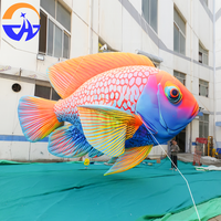 Modèle gonflable personnalisé de poisson Koi géant en forme de créature marine, en tissu Oxford avec souffleur, accessoire publicitaire gonflable décoratif