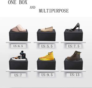6 Pack Premium Modern Convertible Clear Plastic Sneaker <b>Shoe</b> <b>Storage</b> Box Foldable Stackable <b>Shoe</b> <b>Rack</b> - Product Image 3