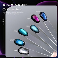 Kit de vernis à ongles gel UV effet œil de chat Dark Night Star River - 6 couleurs 15ml Végan Non Toxique Écologique Salon LED DIY Magnétique