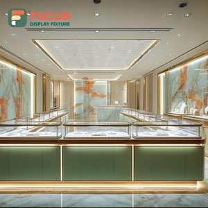 Custom Boutique Jewelry Display Counter Metal Frame Jewelry Shop Display Cabinet - Product Image 2