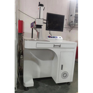 Fiber Laser Marking Machine <b>Bench</b> Top Pulsed Raycus Head High Accuracy <b>Metal</b> Plastic Glass Marking - Product Image 1