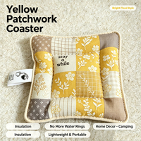 Tapis à tasses matelassé vintage à motifs floraux, sous-verre absorbant en coton, pour boissons chaudes et froides | Tapis et coussinets personnalisés avec logo pour cadeaux, vente en gros