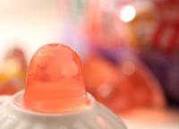 Pot à bonbons en forme de chat rose, 1 pièce, mini tasse à gelée de fruits, en plastique transparent, 15g