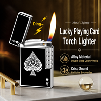 Briquet à roue à silex métallique, rechargeable au butane, à flamme inclinée coupe-vent, vente en gros en vrac, faible MOQ, direct usine, cadeau de luxe