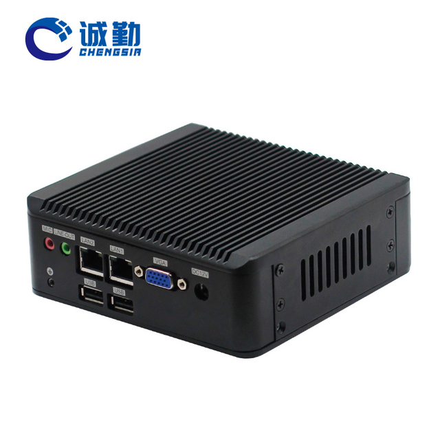 Thin Client Mini PC Celeron J1900 Atom E3845 Dual Lan Quad Core 4COM X86 Linux Industrial Fanless Barebone Nano Mini Pc