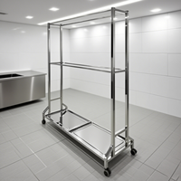 Carrito de panadería de aluminio/acero inoxidable 304 personalizado-Bandeja de cocina de hotel móvil con estantes ajustables