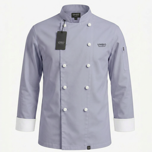 Ropa de Chef Profesional para Hombre, Chaqueta de Chef OEM de Manga Larga, Uniforme de Cocina, Tela Transpirable, Ajuste Cómodo - Product Image 4