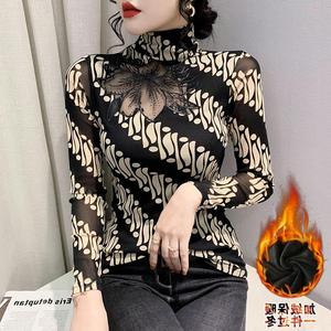 Maglietta da <span class=keywords><strong>donna</strong></span> nuova camicia da lavoro pesante a maniche lunghe con <span class=keywords><strong>maglia</strong></span> in pile - Product Image 3