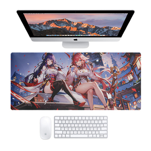 Genshin Impact Gaming Gifts Logotipo personalizado Sublimación Gran mapa del mundo <span class=keywords><strong>en</strong></span> <span class=keywords><strong>blanco</strong></span> Dibujos animados Juego resistente al agua Alfombrilla de ratón extendida - Product Image 1