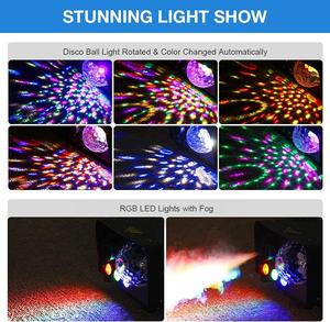 YSH Factory mesin kabut 3 dalam 1, lampu DJ LED RGB efek cahaya disko 600W, mesin asap dengan kendali jarak jauh nirkabel untuk pesta pernikahan - Product Image 2