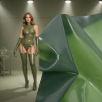 0.25mm 0.4mm Pure Trans Olive Caoutchouc Naturel Latex Tissu Sexy Catsuit pour Chats Service de Traitement Personnalisé-Coupe
