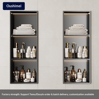 Partisi Kabinet Niche Stainless Steel Gaya Modern Minimalis untuk Dinding TV, Penyimpanan Kamar Mandi, Kapasitas 50KG+