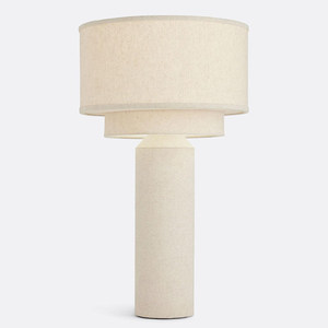 Modern Floor <b>Lamp</b> Beige Linen Fabric LED Light Source <b>Study</b> Room Use - Product Image 2
