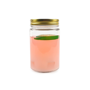 Conservazione della cucina 380ml barattolo di vetro trasparente dritto tondo largo bocca barattolo inscatolamento con coperchio - Product Image 5