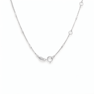 Playful Gloss White Pt950 Layered Neck Chain With Box Pineapple Motifs For Weekend Outing Ladies Light Platinum Jewelry - Product Image 1
