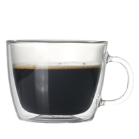 Vente en gros de tasses à lait en verre à double paroi isolées, tasses à café pour cappuccino, latte, americano