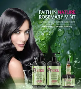 355ML Factory Price Hair Growth Deep Nourishing Straightening Rosemary Mint Shampoo Conditioner Samples Free