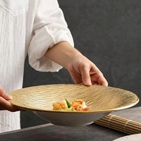 Japanischer Minimalistischer Luxus-Keramikteller, Mikrowellengeeignet, Hochwertiger Steak-Servierteller für den Hausgebrauch