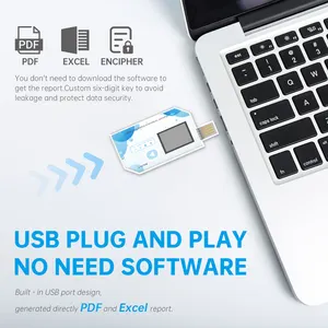 Termometer PDF perangkat pemantauan Universal, pengukur suhu USB rekaman suhu Akurasi Tinggi