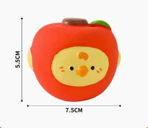 Jouet à mâcher interactif en latex pour chien, motif dessin animé mignon (fruits et animaux), couineur, souple et résistant aux morsures, pour chiots et chiens de petite et moyenne taille - Product Image 3