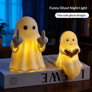 Halloween Baby Metal Ghost Night Light Cute Adorable Reading <b>Lamp</b> Desk Bookshelf Decoration - Product Image 2
