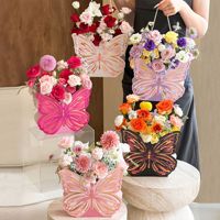 Boîte à fleurs portable Evergreenwrap pour arrangements de bouquets de fleurs fraîches, sac cadeau transfrontalier