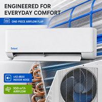 Climatiseur Solaire 12000 BTU Économe en Énergie AC/DC Hybride Mural Split Domestique 48V Réseau SEER 20-23 WIFI Refroidissement Uniquement