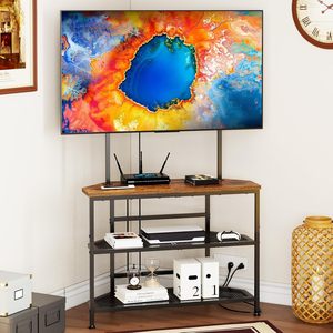 Ironwood Corner <b>TV</b> <b>Stand</b> 3 Tier Metal Wood Storage Rack For Living Room Display - Product Image 1