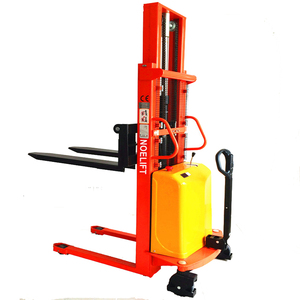 Handig En Eenvoudig Te Bedienen Ergonomisch Handvat China Semi-Elektrische Pallet Stapelaar 1T Magazijn - Product Image 2