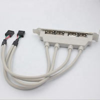 Cable deflector USB 2,0 Dupont de 9 pines a 4 puertos, deflector para ordenador de marco principal, 30cm, disponible