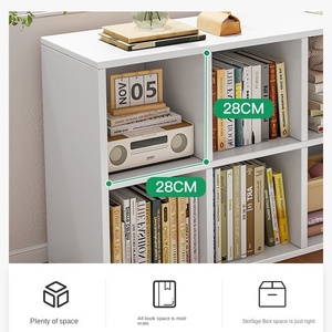 High Quality Wooden Panel Modern Living Home Furniture Stackable Modular Bookcase Floor <strong>Standing</strong> <strong>Bookshelf</strong> for Storage - Product Image 5