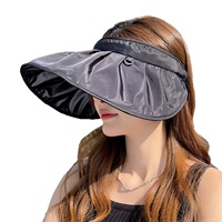 Casquette en PVC à logo personnalisé, style coréen, à large bord, ouverte, couvrant le visage, anti-UV, ajustable – Meilleure vente de l'été