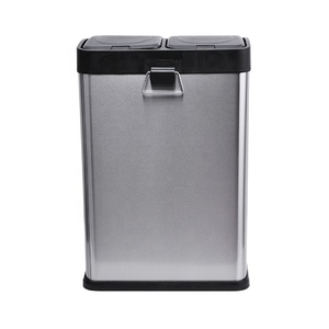40L(20L+20L) Stainless Steel Dual <strong>Liner</strong> Recycle <strong>Bin</strong>/trash <strong>Bin</strong> - Product Image 4