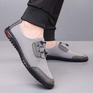 Zapatos Casuales de Verano para Hombre, Tejido Fly Knit, Malla Transpirable, Suela de Goma Ligera, Punta Redonda, con Logo, Sin Cordones - Product Image 3