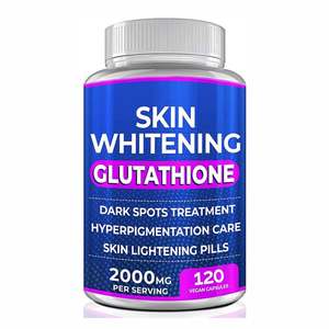 Capsules de Glutathion <span class=keywords><strong>Complexe</strong></span> 2000mg avec Busserole, Mûrier Blanc, Curcuma, Réglisse, Vitamine C, B3, 120 Gélules Végétaliennes, Formule Naturelle, OEM - Product Image 1