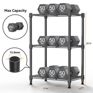 MZG Wholesale Steel Storage Shelving 3-Tier Utility Shelving <b>Unit</b> Organizer Wire Rack for Home, Kitchen, Office - Product Image 2