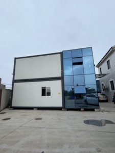 Casa Contenedor Prefabricada de Dos Pisos de 40 pies <span class=keywords><strong>para</strong></span> Obras de Construcción, Fácil de Ensamblar, <span class=keywords><strong>Apartamento</strong></span> de 2 Dormitorios - Product Image 1