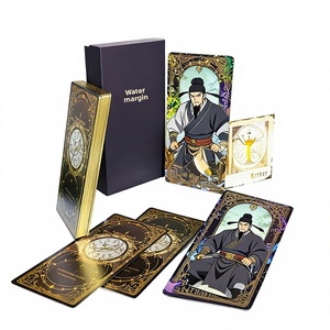 Tarot <span class=keywords><strong>Serie</strong></span> Water Margin, Juego Completo de 78 Cartas, Bronceadas, Coleccionables, Rectangulares, Waite Tarot, para Recuerdo de Boda - Product Image 1