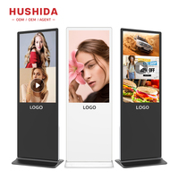 Écran d'affichage publicitaire pour la vente au détail, écran LED LCD vertical 43 55 65 75 pouces, signalisation numérique interactive, totem avec certification CE