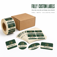 Autocollants en vinyle découpés sur mesure en gros, étiquettes rondes scellées personnalisées en feuille d'or avec logo, étiquettes personnalisées pour bouteilles d'huile comestible