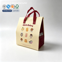 Sac isotherme non tissé de 7 pouces en bâche avec motif lettres pour panneaux solaires, idéal pour l'emballage alimentaire, la livraison à emporter et les gâteaux - Portable et pliable