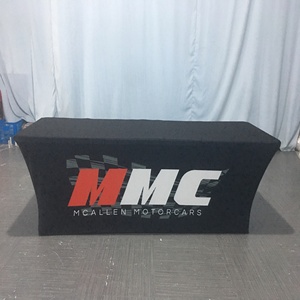 Taplak meja kustom personalisasi dengan Logo bisnis 6ft 8ft taplak meja elastis spandeks untuk acara Dagang taplak meja acara - Product Image 3